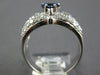 WIDE 2.33CT DIAMOND & AAA SAPPHIRE 18KT WHITE GOLD 3D PEAR SHAPE ENGAGEMENT RING