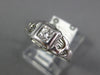 ANTIQUE .10CT OLD MINE DIAMOND 14KT WHITE GOLD 3D FILIGREE ENGAGEMENT RING #1571