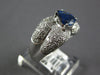WIDE 2.33CT DIAMOND & AAA SAPPHIRE 18KT WHITE GOLD 3D PEAR SHAPE ENGAGEMENT RING