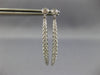ESTATE .76CT DIAMOND 18KT WHITE GOLD 3D BAR BEZEL FUN HANGING EARRINGS