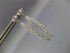 ESTATE .76CT DIAMOND 18KT WHITE GOLD 3D BAR BEZEL FUN HANGING EARRINGS