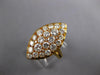 ESTATE EXTRA LARGE 2.13CT DIAMOND 18KT YELLOW GOLD MARQUISE SHAPE FILIGREE RING