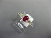 1.04CT DIAMOND & AAA RUBY & YELLOW SAPPHIRE 14KT WHITE GOLD FILIGREE BEZEL RING