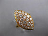 ESTATE EXTRA LARGE 2.13CT DIAMOND 18KT YELLOW GOLD MARQUISE SHAPE FILIGREE RING