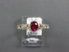 1.04CT DIAMOND & AAA RUBY & YELLOW SAPPHIRE 14KT WHITE GOLD FILIGREE BEZEL RING