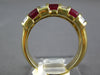 WIDE 1.48CT DIAMOND & AAA RUBY 14KT YELLOW GOLD BAGUETTE MULTI ROW CHANNEL RING