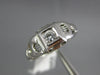 ANTIQUE .10CT OLD MINE DIAMOND 14KT WHITE GOLD 3D FILIGREE ENGAGEMENT RING #1571