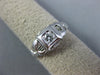ANTIQUE .10CT OLD MINE DIAMOND 14KT WHITE GOLD 3D FILIGREE ENGAGEMENT RING #1571