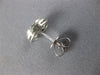 ESTATE 1.09CT DIAMOND 18KT WHITE GOLD CLUSTER INVISIBLE OVAL HALO STUD EARRINGS