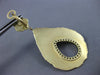 LARGE .52CT AAA EMERALD 14K YELLOW GOLD HAMMERED LOOK TEAR DROP HANGING EARRINGS
