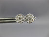 ESTATE .56CT DIAMOND 18KT WHITE GOLD 3D ROUND INVISIBLE FLOWER STUD EARRINGS