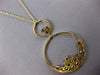 LARGE 4.77CT DIAMOND & AAA GARNET 18KT YELLOW GOLD CIRCULAR FUN FLOATING PENDANT