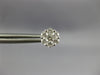 ESTATE .56CT DIAMOND 18KT WHITE GOLD 3D ROUND INVISIBLE FLOWER STUD EARRINGS