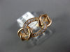 ESTATE .15CT DIAMOND 18KT ROSE GOLD 3D OVAL CLASSIC LINK FUN RING
