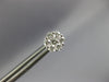 ESTATE .56CT DIAMOND 18KT WHITE GOLD 3D ROUND INVISIBLE FLOWER STUD EARRINGS