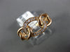 ESTATE .15CT DIAMOND 18KT ROSE GOLD 3D OVAL CLASSIC LINK FUN RING