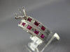 1.6CT DIAMOND & AAA RUBY 14KT WHITE GOLD 3D ROUND & PRINCESS ENGAGEMENT RING SET