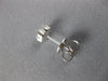 ESTATE .56CT DIAMOND 18KT WHITE GOLD 3D ROUND INVISIBLE FLOWER STUD EARRINGS
