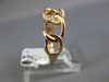 ESTATE .15CT DIAMOND 18KT ROSE GOLD 3D OVAL CLASSIC LINK FUN RING