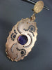 EXTRA LARGE 5.07CT DIAMOND & AAA AMETHYST 14K ROSE GOLD HANGING CLIP ON EARRINGS
