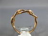 ESTATE .15CT DIAMOND 18KT ROSE GOLD 3D OVAL CLASSIC LINK FUN RING