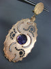 EXTRA LARGE 5.07CT DIAMOND & AAA AMETHYST 14K ROSE GOLD HANGING CLIP ON EARRINGS