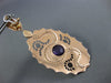 EXTRA LARGE 5.07CT DIAMOND & AAA AMETHYST 14K ROSE GOLD HANGING CLIP ON EARRINGS