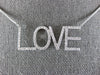 ESTATE EXTRA LARGE .53CT DIAMOND 18KT WHITE GOLD 3D LOVE NECKLACE