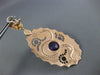 EXTRA LARGE 5.07CT DIAMOND & AAA AMETHYST 14K ROSE GOLD HANGING CLIP ON EARRINGS