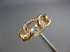 ESTATE .15CT DIAMOND 18KT ROSE GOLD 3D OVAL CLASSIC LINK FUN RING
