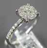 ESTATE .32CT DIAMOND 18KT WHITE GOLD 3D CLASSIC PAVE ROUND FRIENDSHIP RING