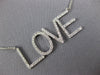 ESTATE EXTRA LARGE .53CT DIAMOND 18KT WHITE GOLD 3D LOVE NECKLACE