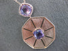 LARGE 8.40CT DIAMOND & AAA AMETHYST 14KT ROSE GOLD 3D OCTAGON FLOATING PENDANT