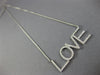 ESTATE EXTRA LARGE .53CT DIAMOND 18KT WHITE GOLD 3D LOVE NECKLACE
