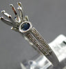 .45CT DIAMOND & AAA SAPPHIRE 14KT WHITE GOLD FILIGREE SEMI MOUNT ENGAGEMENT RING