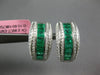 LARGE 4.14CT DIAMOND & AAA EMERALD 18KT WHITE GOLD 3D CLIP ON HANGING EARRINGS