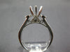 .45CT DIAMOND & AAA SAPPHIRE 14KT WHITE GOLD FILIGREE SEMI MOUNT ENGAGEMENT RING