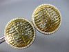 ESTATE LARGE 1.51CT DIAMOND 18KT YELLOW GOLD CIRCULAR GLOBE CLIP ON FUN EARRINGS