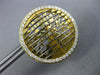 ESTATE LARGE 1.51CT DIAMOND 18KT YELLOW GOLD CIRCULAR GLOBE CLIP ON FUN EARRINGS