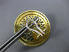 ESTATE LARGE 1.51CT DIAMOND 18KT YELLOW GOLD CIRCULAR GLOBE CLIP ON FUN EARRINGS