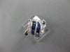1.20CT DIAMOND & AAA SAPPHIRE 14KT WHITE GOLD 3D ROUND & BAGUETTE LEAF LOVE RING
