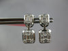 .86CT DIAMOND 18KT WHITE GOLD 3D ROUND & BAGUETTE DOUBLE SQUARE HANGING EARRINGS