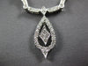 ESTATE LARGE .92CT DIAMOND 18K WHITE GOLD TEAR DROP CONVERTIBLE PENDANT NECKLACE