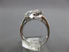 1.20CT DIAMOND & AAA SAPPHIRE 14KT WHITE GOLD 3D ROUND & BAGUETTE LEAF LOVE RING