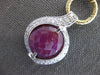LARGE 17.80CT DIAMOND & AAA RUBY 14KT 2 TONE GOLD 3D LARIAT TOGGLE FUN NECKLACE