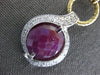 LARGE 17.80CT DIAMOND & AAA RUBY 14KT 2 TONE GOLD 3D LARIAT TOGGLE FUN NECKLACE
