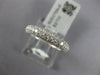 ESTATE .71CT DIAMOND 18KT WHIITE GOLD 3 ROW PAVE SEMI ETERNITY ANNIVERSARY RING