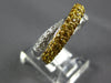 1.41CT DIAMOND & AAA YELLOW SAPPHIRE 18KT 2 TONE GOLD 3D MULTI ROW INFINITY RING