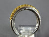 1.41CT DIAMOND & AAA YELLOW SAPPHIRE 18KT 2 TONE GOLD 3D MULTI ROW INFINITY RING