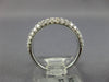 ESTATE .71CT DIAMOND 18KT WHIITE GOLD 3 ROW PAVE SEMI ETERNITY ANNIVERSARY RING